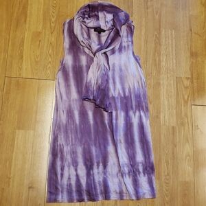 Leyendecker purple tie dyed sleeveless dress size small
